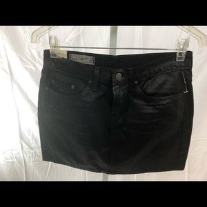 Red Engine Black Jeans Skirt, Size 27, NWOT